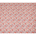 White Peach Pink Floral Traditional Sudanese Thobe Pure Cotton Voile 4.5 Mtrs Width 140 Cms India-D27804