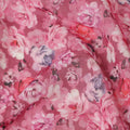 Rose Pink Floral Traditional Sudanese Thobe Pure Cotton Voile 4.5 Mtrs Width 140 Cms India-D27802