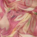 Pink Printed Traditional Sudanese Thobe Pure Cotton Voile 4.5 Mtrs Width 140 Cms India-D27817