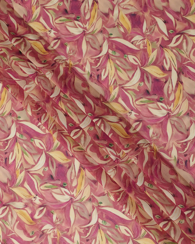 Pink Printed Traditional Sudanese Thobe Pure Cotton Voile 4.5 Mtrs Width 140 Cms India-D27817