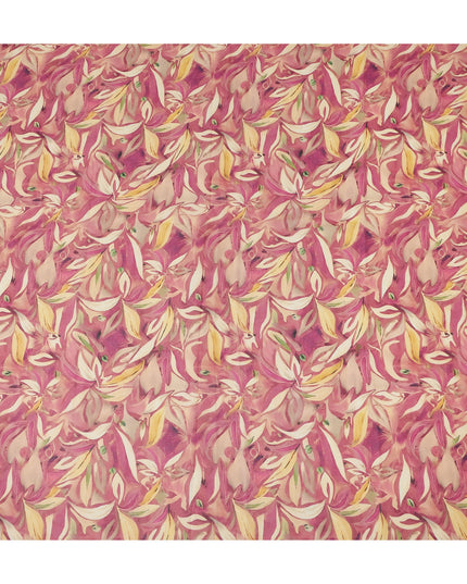 Pink Printed Traditional Sudanese Thobe Pure Cotton Voile 4.5 Mtrs Width 140 Cms India-D27817