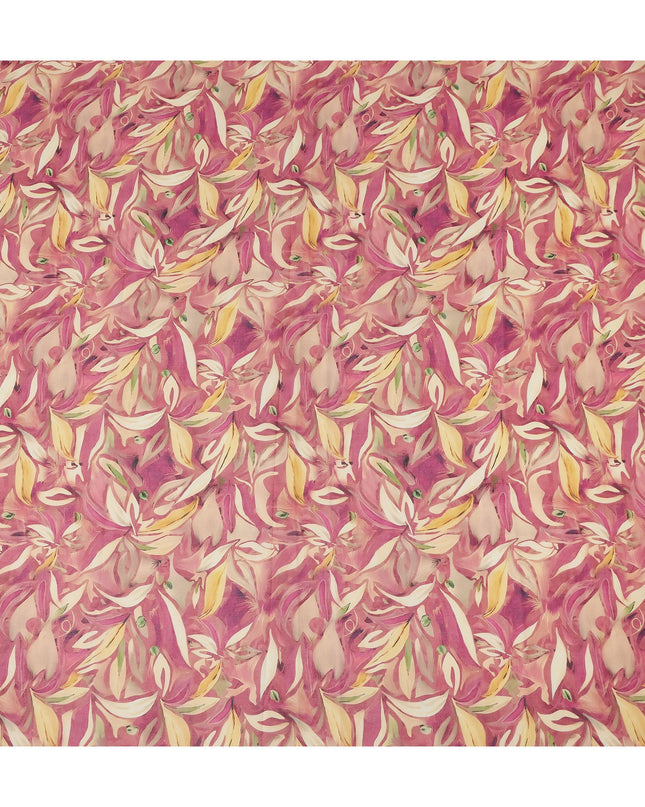 Pink Printed Traditional Sudanese Thobe Pure Cotton Voile 4.5 Mtrs Width 140 Cms India-D27817