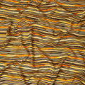 Golden Yellow Striped Printed Viscose Modal Satin Fabric Black And Rust Multitone Line Design Soft Flowing Dress Material 110 Cms Width India-D28021