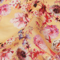 Mustard Yellow Floral Printed Viscose Crepe Fabric Multicolor Blossom Botanical Design Soft Flowing Dress Material 110 Cms Width India-D28025