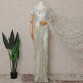 Pastel Iridescent French Chantilly Lace Saree
