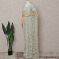 Pastel Iridescent French Chantilly Lace Saree