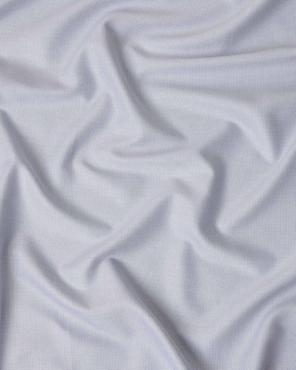 Light Blue Micro Textured Premium Italian 100% Cotton Shirting Fabric 2.0 Mtrs 150 Cms Width Italy-D27835