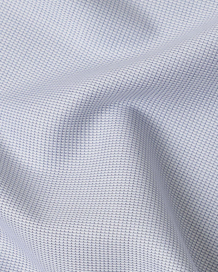 Light Blue Micro Textured Premium Italian 100% Cotton Shirting Fabric 2.0 Mtrs 150 Cms Width Italy-D27835