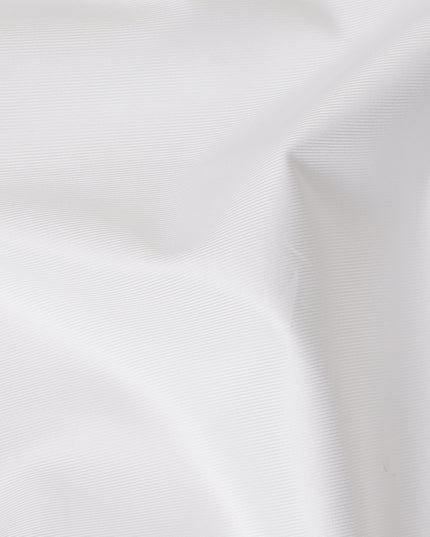 White Subtle Twill Weave Premium Italian 100% Cotton Shirting Fabric 2.0 Mtrs 150 Cms Width Italy-D27842