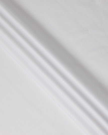 White Subtle Twill Weave Premium Italian 100% Cotton Shirting Fabric 2.0 Mtrs 150 Cms Width Italy-D27842