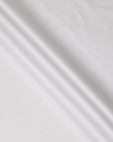 White Fine Micro Textured Premium Italian 100% Cotton Shirting Fabric 2.0 Mtrs 150 Cms Width Italy-D27840