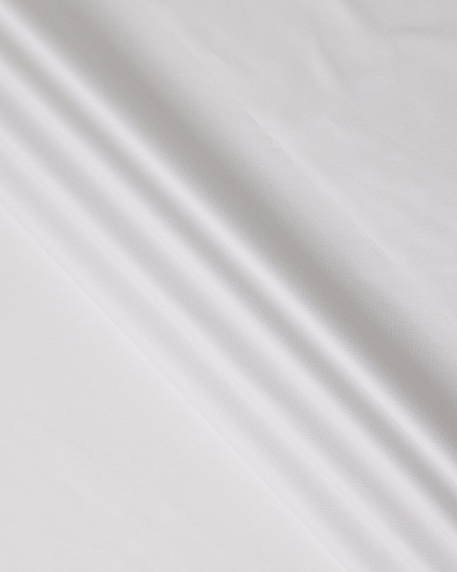 White Fine Micro Textured Premium Italian 100% Cotton Shirting Fabric 2.0 Mtrs 150 Cms Width Italy-D27840