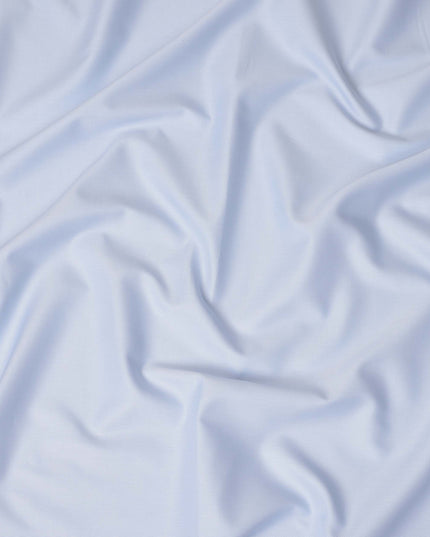 Sky Blue Fine Micro Textured Premium Italian 100% Cotton Shirting Fabric 2.0 Mtrs 150 Cms Width Italy-D27838