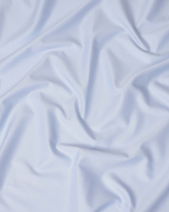 Sky Blue Fine Micro Textured Premium Italian 100% Cotton Shirting Fabric 2.0 Mtrs 150 Cms Width Italy-D27838