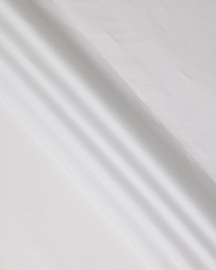 White Fine Micro Textured Premium Italian 100% Cotton Shirting Fabric 2.0 Mtrs 150 Cms Width Italy-D27841