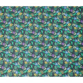 Dark Green Tropical Floral Printed Cotton Satin Fabric 110 Cms Width Soft Smooth Finish Lightweight Dress Material India-D27895 Regal Fabrics