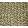 Dark Green Multicolor Tropical Floral Printed Cotton Satin Fabric 110 Cms Width India-D27826 Regal Fabrics