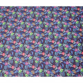 Purple Multicolor Tropical Floral Printed Cotton Satin Fabric 110 Cms Width India-D27825 - Regal Fabrics