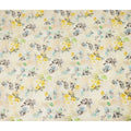 Cream Yellow Floral Printed Cotton Satin Fabric 110 Cms Width India-D27827 Regal Fabrics