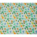 Mint Green Tropical Leaf Printed Cotton Satin Fabric 110 Cms Width India-D27822 - Regal Fabrics