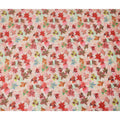 Peach Pink Tropical Leaf Printed Cotton Satin Fabric 110 Cms Width India-D27823 - Regal Fabrics