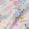 White Floral Printed Cotton Satin Fabric 110 Cms Width Soft Smooth Finish Lightweight Dress Material India-D27884 Regal Fabrics