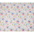 White Floral Printed Cotton Satin Fabric 110 Cms Width Soft Smooth Finish Lightweight Dress Material India-D27884 Regal Fabrics
