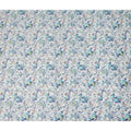 Ice Blue Floral Vine Printed Cotton Satin Fabric 110 Cms Width India-D27821 - Regal Fabrics