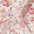 Sky Blue Floral Printed Cotton Satin Fabric 110 Cms Width India-D27820 - Regal Fabrics