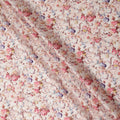 Sky Blue Floral Printed Cotton Satin Fabric 110 Cms Width India-D27820 - Regal Fabrics