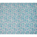 Turquoise Pink Floral Printed Cotton Satin Fabric 110 Cms Width India-D27833 Regal Fabrics