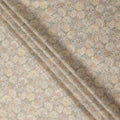 Beige Grey Floral Printed Cotton Satin Fabric 110 Cms Width India-D27834 Regal Fabrics