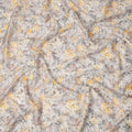 Grey Yellow Floral Printed Cotton Satin Fabric 110 Cms Width India-D27829 Regal Fabrics