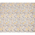 Grey Yellow Floral Printed Cotton Satin Fabric 110 Cms Width India-D27829 Regal Fabrics