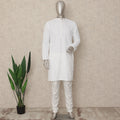 White Chikankari Pure Cotton Kurta Pyjama Set