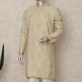 Beige Linen Men's Kurta Pajama - D29295