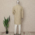 Beige Linen Men's Kurta Pajama - D29295