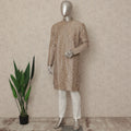 Beige Crepe Men's Kurta Pajama - D29325