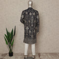 Black Georgette Men's Kurta Pajama - D29324
