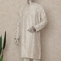 Beige Cotton Linen Men's Kurta Pajama - D29319