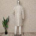 Beige Cotton Linen Men's Kurta Pajama - D29319