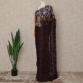 Deep Plum Premium French 2 Tone Chantilly Saree Lace 5.5 Mtrs Length 110 Cms Width Designer Net Fabric Made In France, Blouse Not Included-D28119 Regal Fabrics