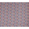 Blue Floral Printed Premium Pure Silk Crepe Fabric Pink Blossom Garden Design Soft Lightweight Dress Material 110 Cms Width India-D27996 - Regal Fabrics