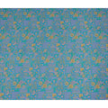 Turquoise Paisley Floral Printed Premium Pure Silk Crepe Fabric Ethnic Geometric Motif Design Soft Lightweight Dress Material 110 Cms Width India-D28012 - Regal Fabrics