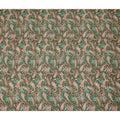 Green Paisley Printed Premium Pure Silk Crepe Fabric Vintage Floral Leaf Pattern Soft Lightweight Dress Material 110 Cms Width India-D27994