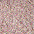 Lavender Floral Printed Premium Pure Silk Crepe Fabric Pink Blossom Garden Design Soft Lightweight Dress Material 110 Cms Width India-D27998 - Regal Fabrics