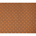 Brown Geometric Floral Printed Premium Pure Silk Crepe Fabric Vintage Tile Pattern Soft Lightweight Dress Material 110 Cms Width India-D27993