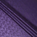 Royal Amethyst Floral Silk Satin Fabric 110cm