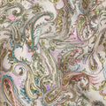Ivory Multicolor Paisley Floral Printed Pure Silk Crepe Fabric Lightweight Soft Draping Dress Material 110 Cms Width India Origin-D28807 Regal Fabrics