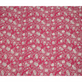Red White Floral Botanical Printed Pure Silk Crepe Fabric Lightweight Soft Draping Dress Material 110 Cms Width India Origin-D28815 Regal Fabrics